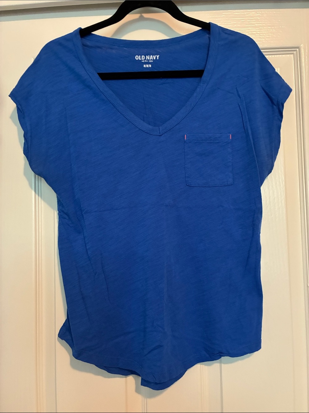 Old Navy Royal Blue V-Neck Pocket Tee